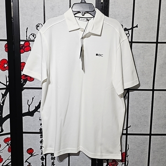 Black Clover White Polo Shirt Size Small NWT - Picture 1 of 7